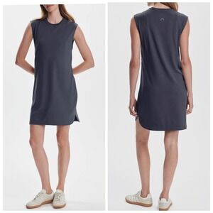 Varley Naples 31.5 Dress Womens Medium Iron Gray Sleeveless Tennis Golf NWOT (J)